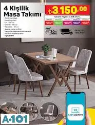 4 KİŞİLİK MASA TAKIMI 4 KİŞİLİK MASA TAKIMI
